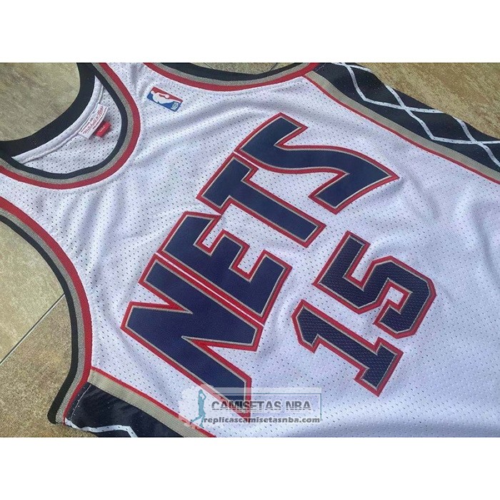 Camiseta Brooklyn Nets Vince Carter NO 15 Mitchell & Ness 2006-07 Blanco